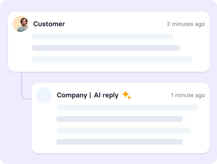 Automated, AI-powered replies